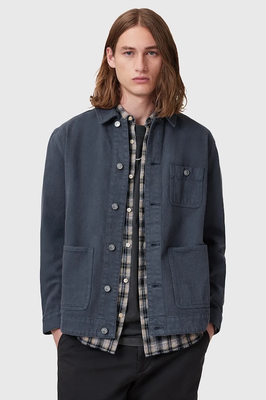 

Хлопковая куртка EAVIS CHORE Allsaints, темно-синий