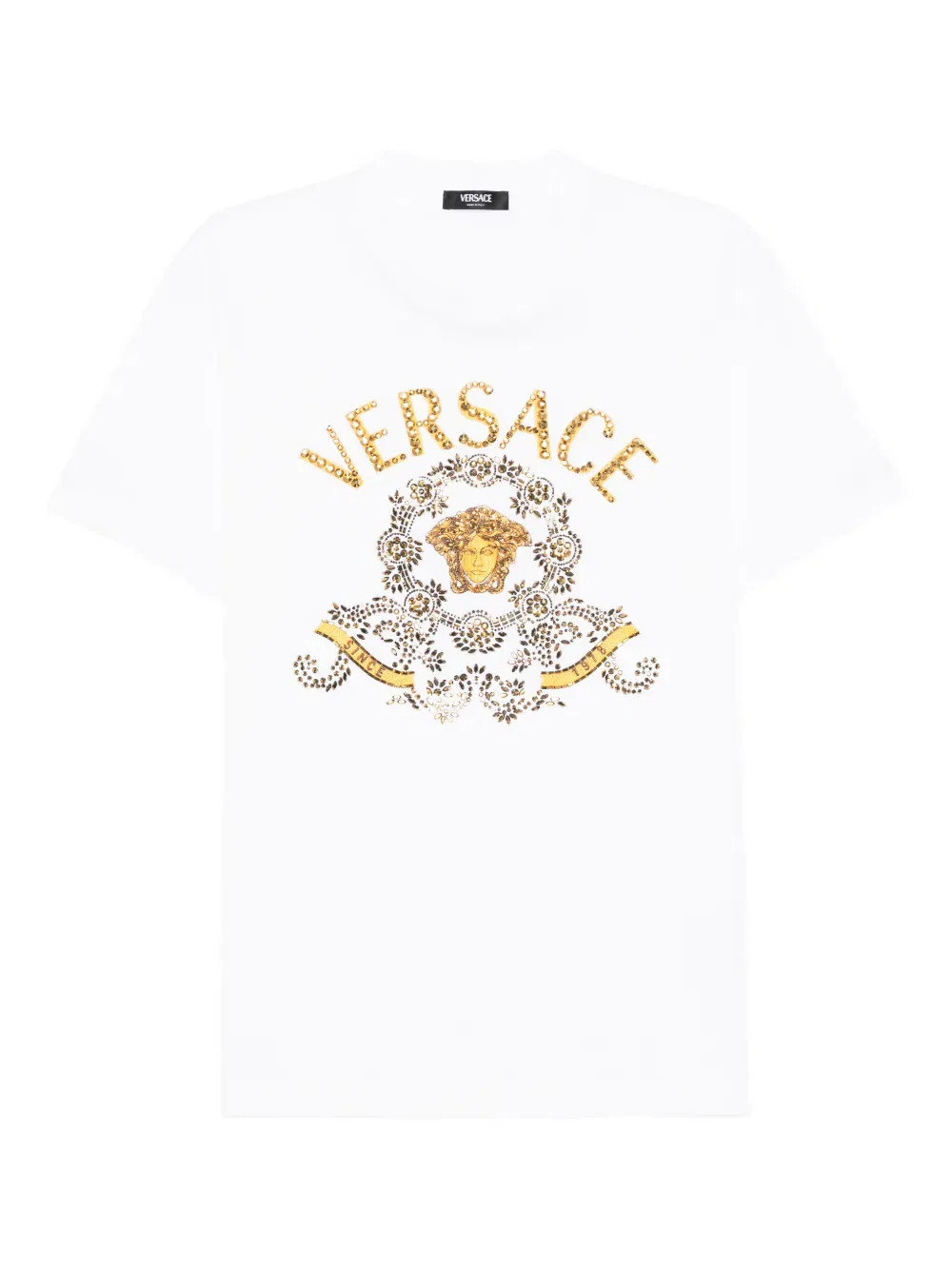 Футболка с вышивкой Versace, белый