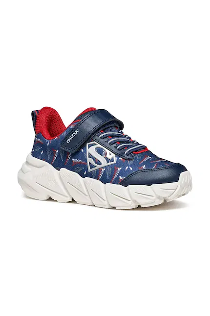 Кроссовки детские FLEXYPER FAST Superman Geox, синий