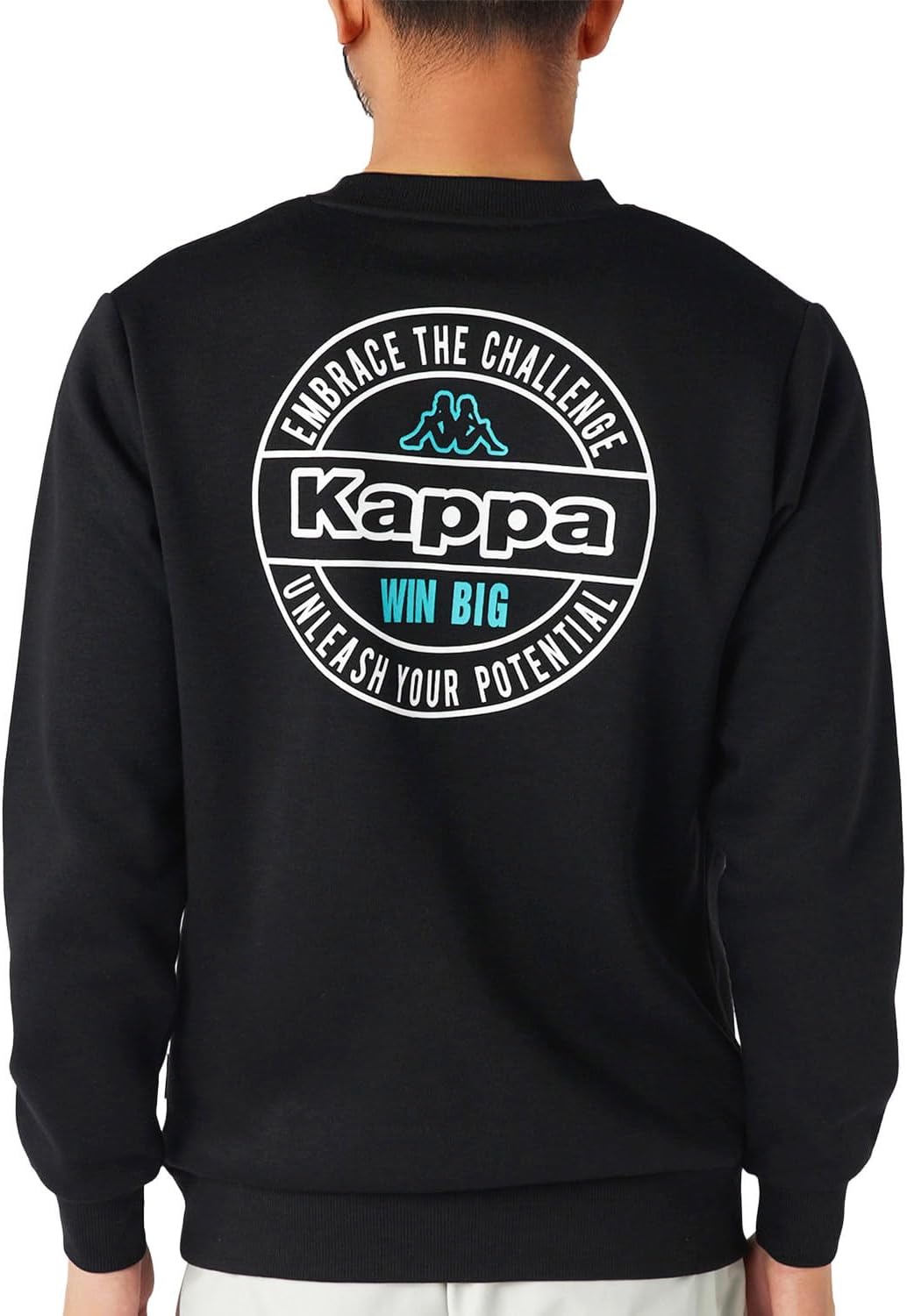 

Мужская толстовка Kappa 245365, принт на спине, художественный дизайн, флисовая подкладка, черный