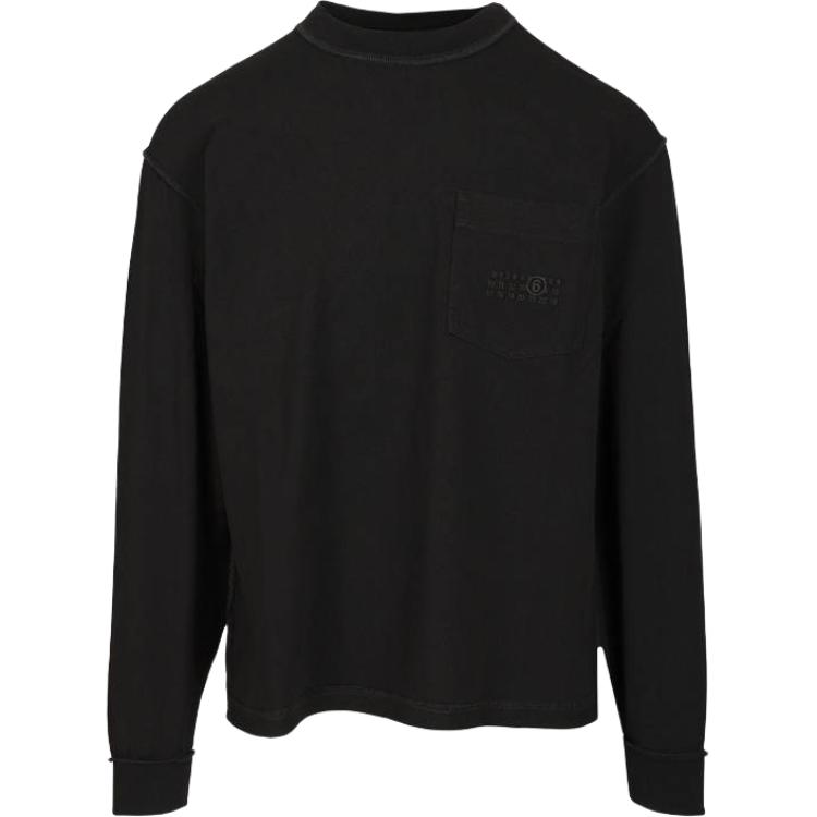 

Свитшот с накладным карманом MM6 Maison Margiela, черный