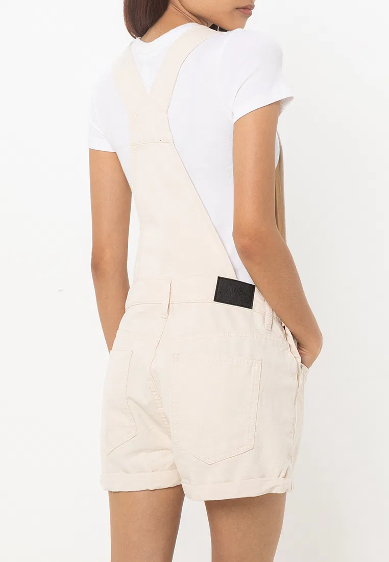 Комбинезон, джинсовый, Vintage Canvas Short Dungaree Superdry, овсяный — фото 2