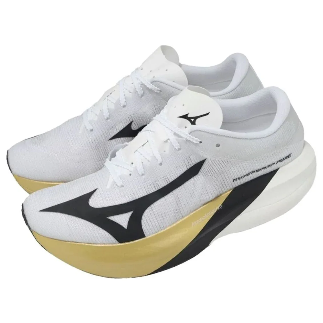 Кроссовки Mizuno Hyperwarp Pure 'White Black Gold' — фото 2