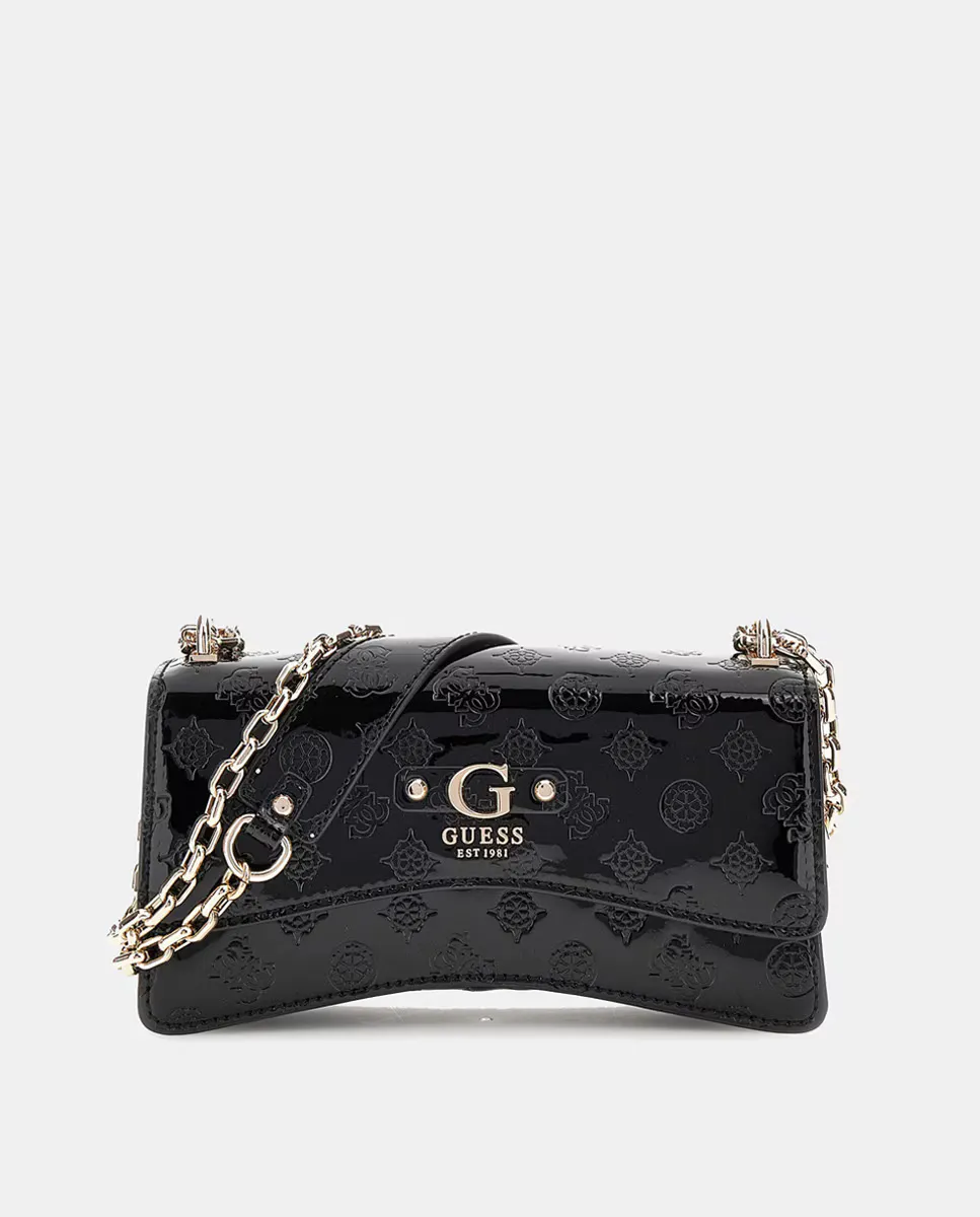

Сумка через плечо с регулируемой двойной цепочной ручкой Guess, черный