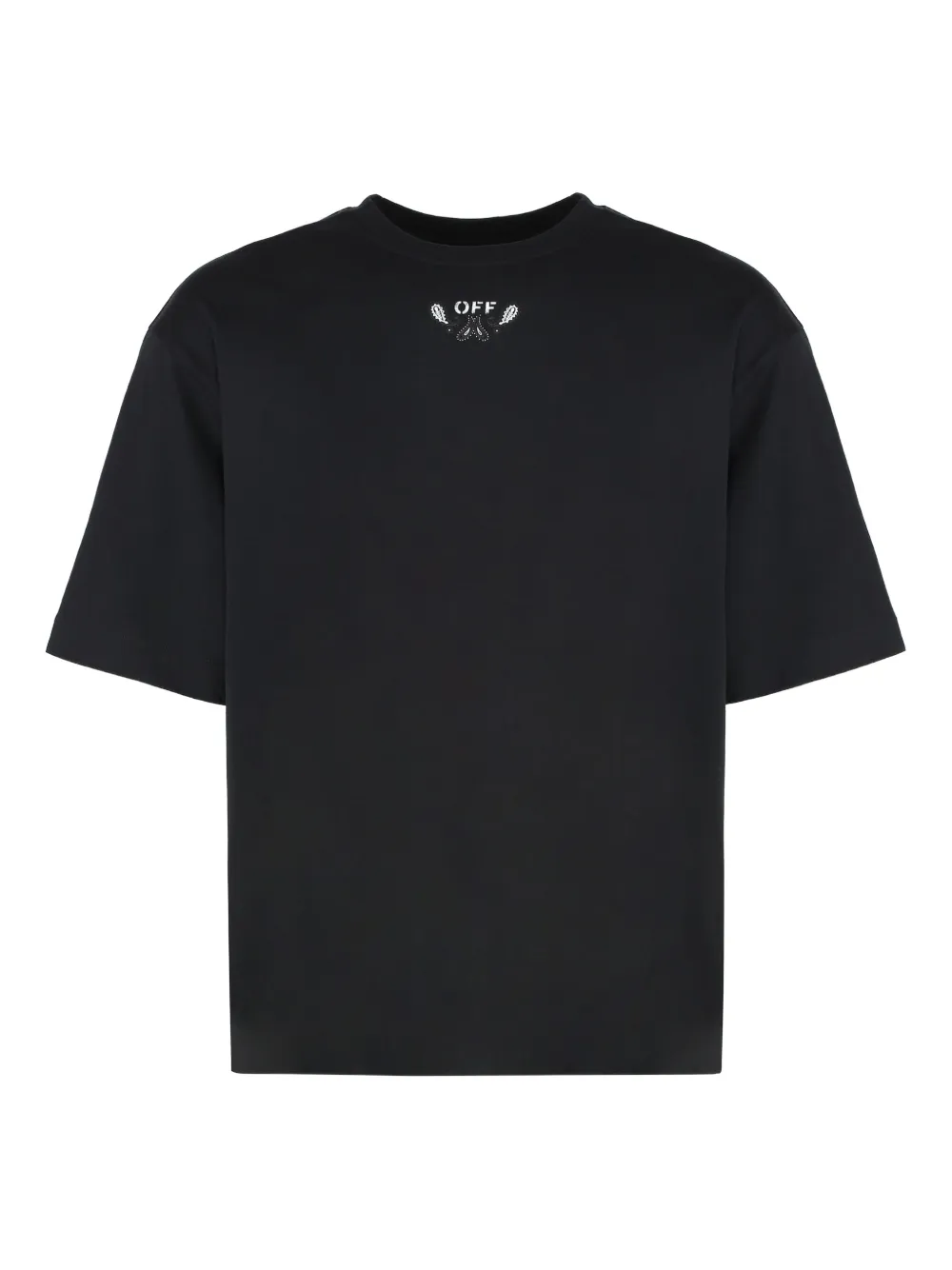 

Футболка с круглым вырезом и узором «пейсли» OFF-WHITE, черный