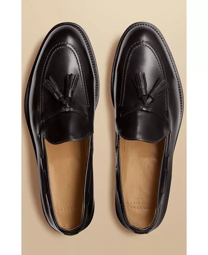 

Мужские кожаные мокасины с кисточками Charles Tyrwhitt, черный