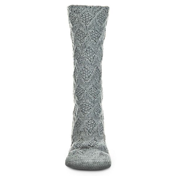 

Вязаный носок с цветочным узором Memoi, Lt Gray Heather