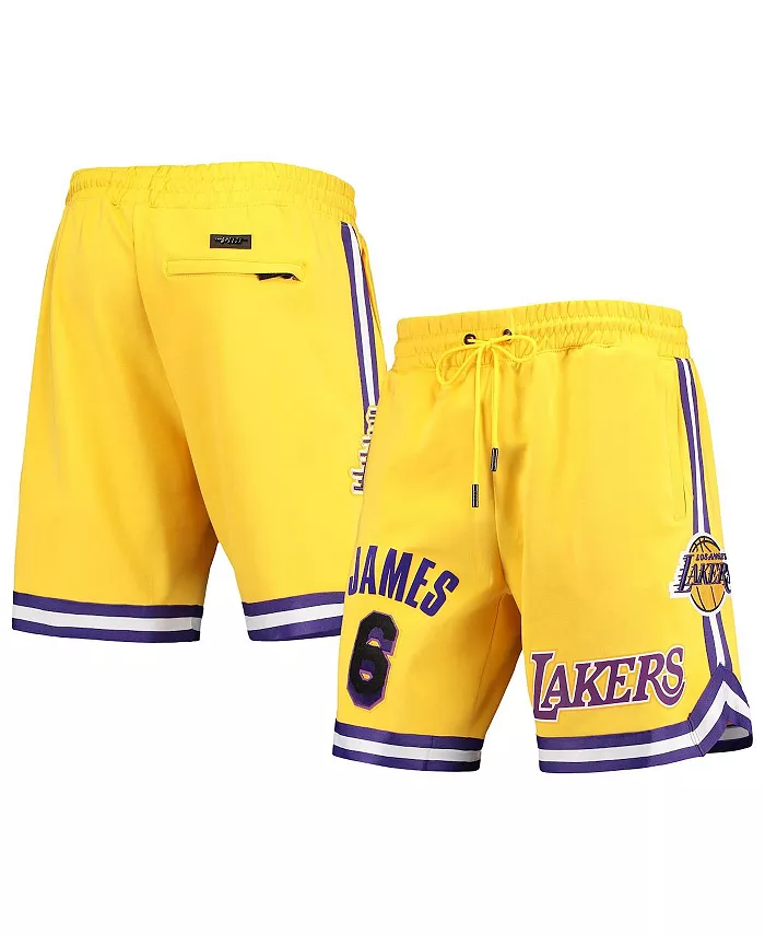 

Мужские шорты-реплика игрока Los Angeles Lakers LeBron James Gold Pro Standard
