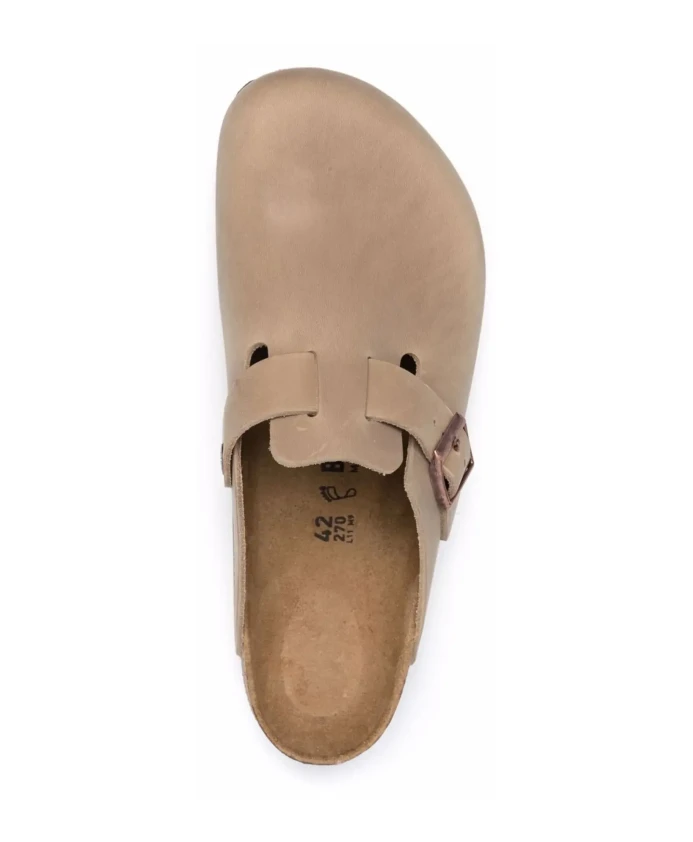 Мюли Birkenstock Boston из натуральной кожи, табачно-коричневый — фото 4