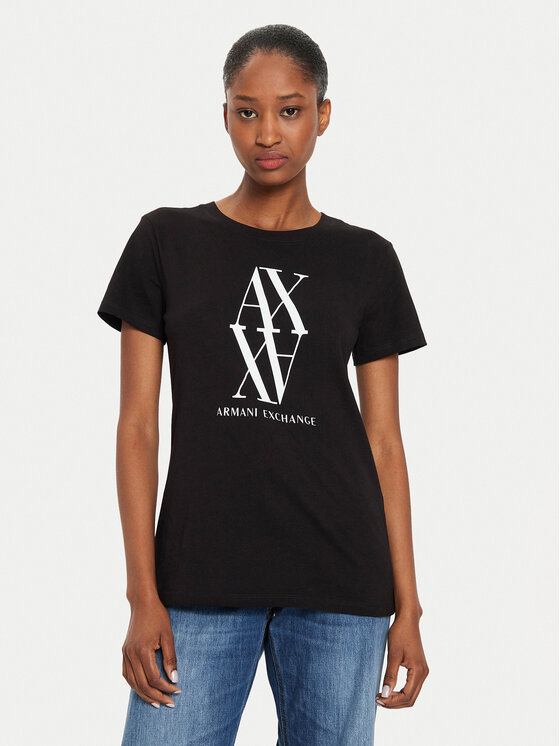 

Футболка стандартного кроя Armani Exchange, черный