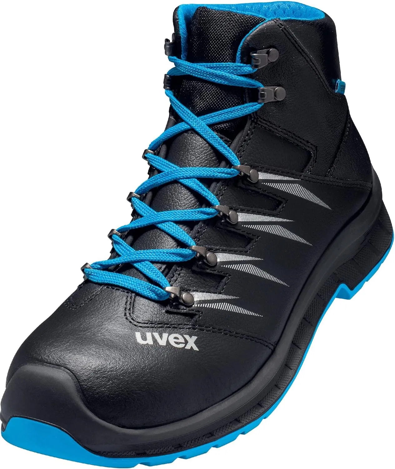 Рабочие кожаные ботинки Uvex 2 Trend S3 для мужчин и женщин со стальным носком, Blue Black
