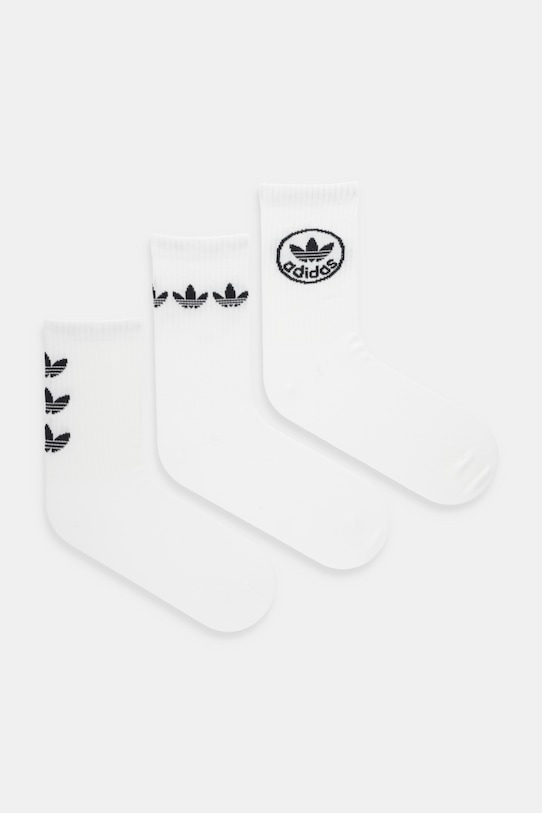 

Набор из 3 пар носков с трилистником. Adidas Originals, белый
