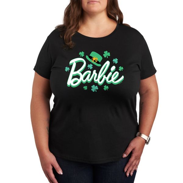 

Футболка большого размера с графическим логотипом feb st. paddys Barbie, черный