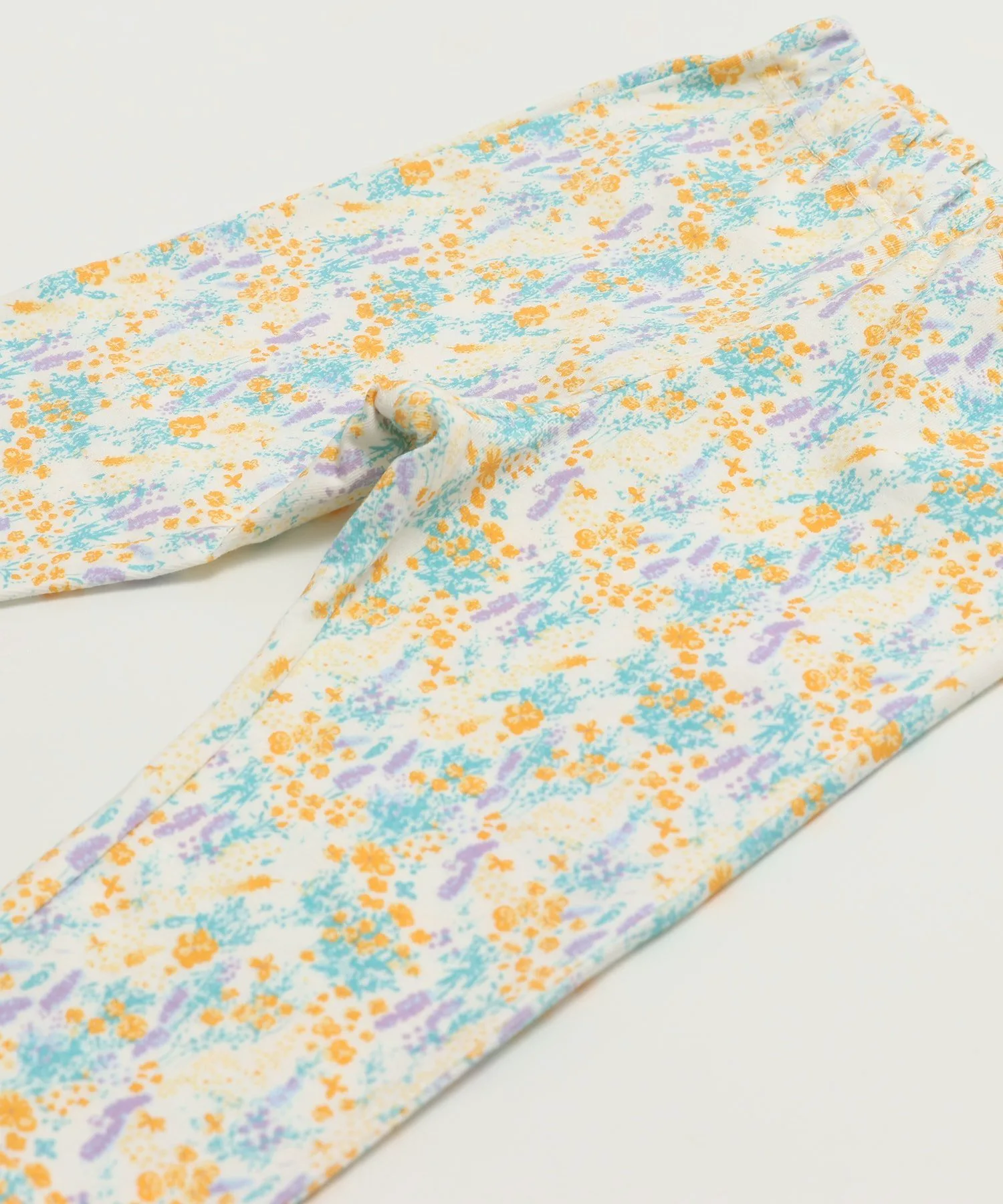 Леггинсы длиной 3/4 с принтом по всей поверхности Chil2, I Floral pattern/Yellow — фото 4