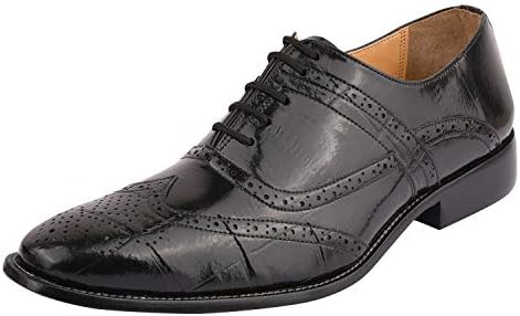 

Мужские туфли-броги LIBERTYZENO из натуральной кожи с анималистическим принтом и шнуровкой, стильный подарок на Пасху, черный