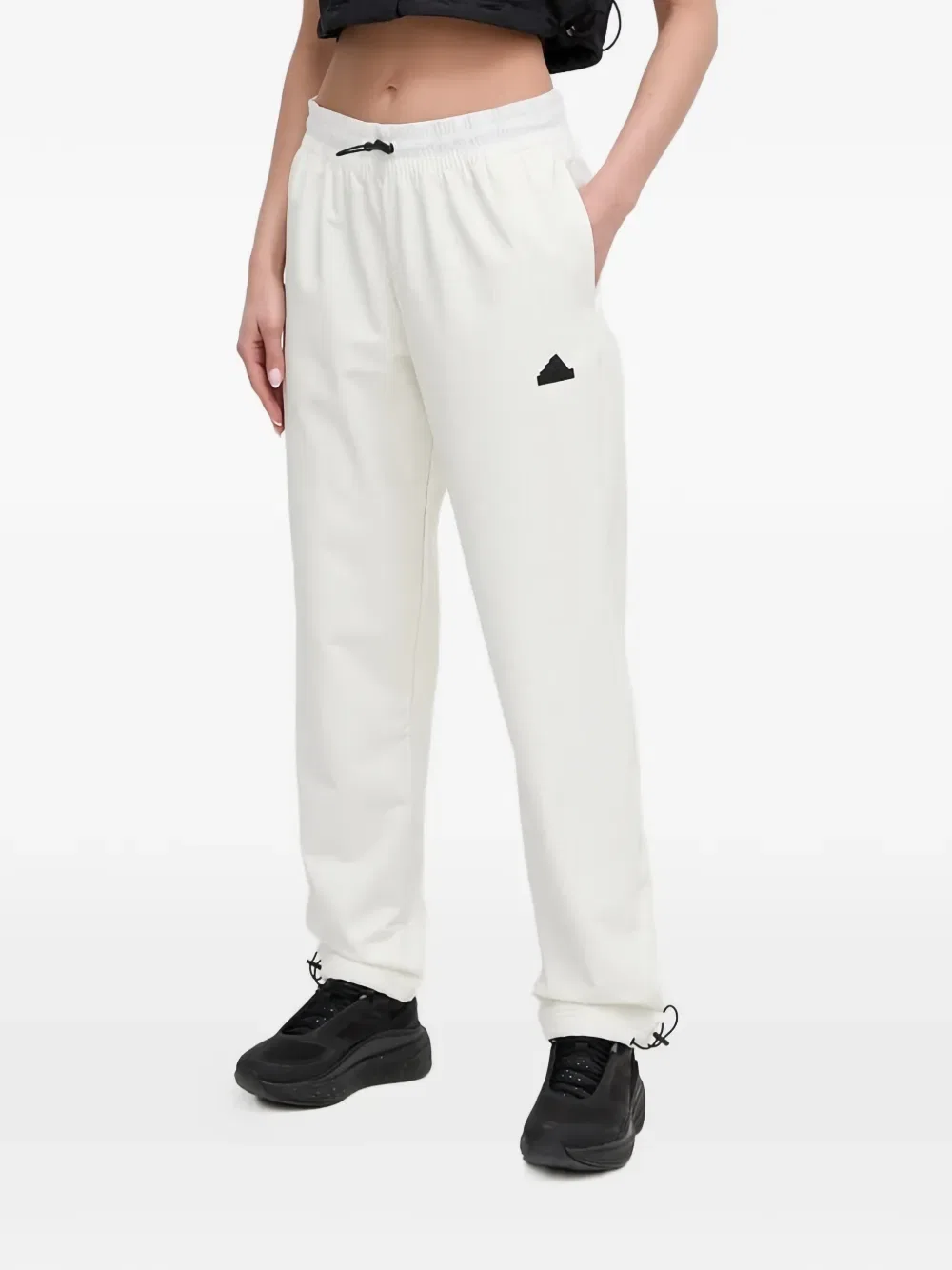 Спортивные брюки с вышивкой логотипа Adidas, белый