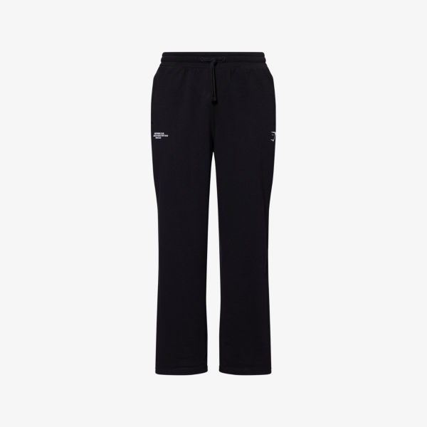 

Клубные тренировочные брюки прямого кроя из хлопковой смеси Gymshark, черный