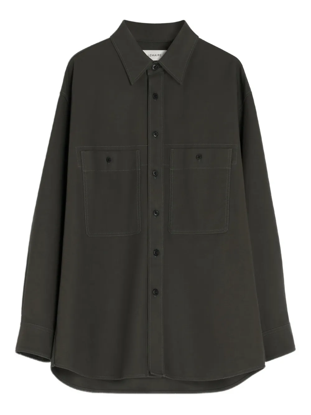

Рубашка с накладным карманом LEMAIRE, коричневый