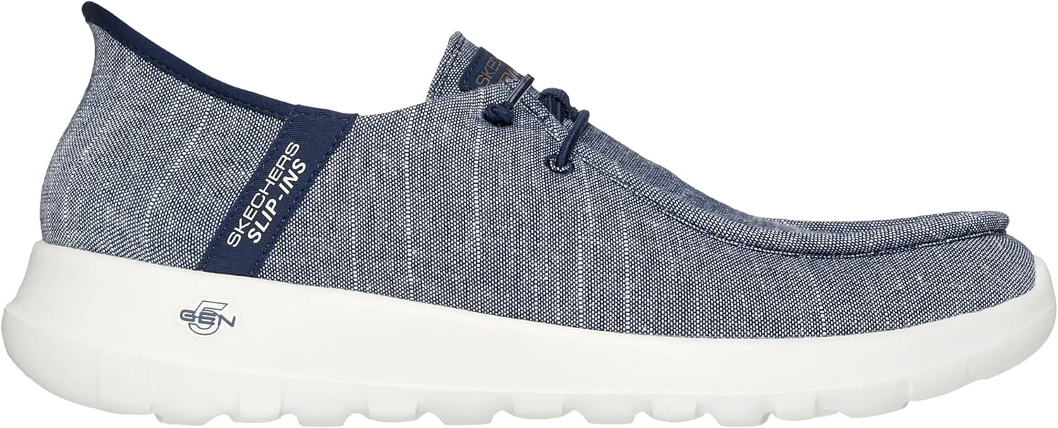 Мужские кроссовки Skechers Go Walk Max с легкостью, без застежек, темно-синий — фото 4