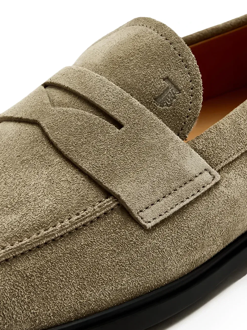 Замшевые лоферы TOD'S, бежевый — фото 4