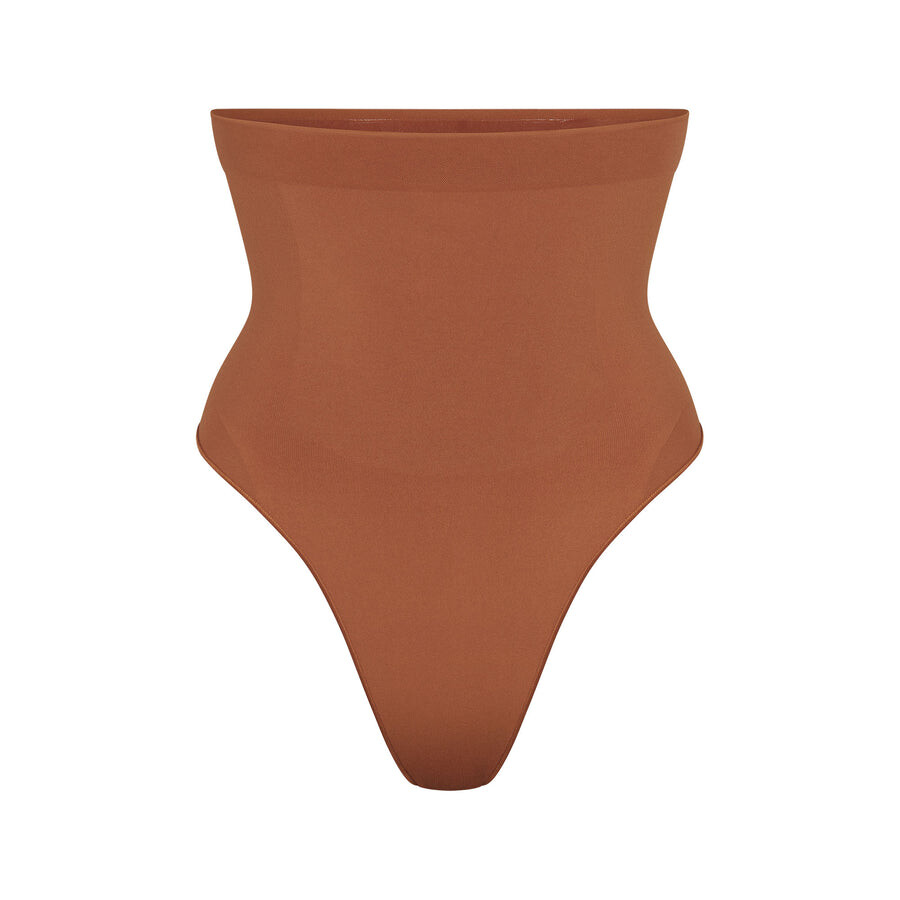 

Стринги с высокой талией SKIMS Seamless Sculpt, бронзовый
