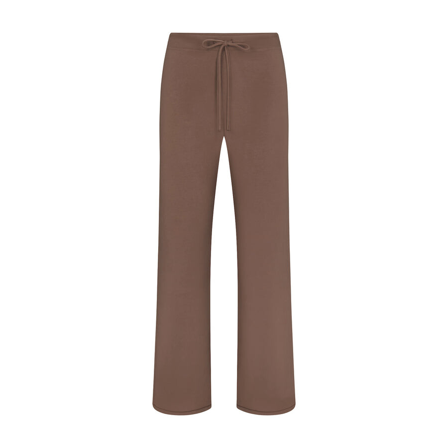 

Прямые брюки SKIMS Cotton Jersey, цвет Truffle