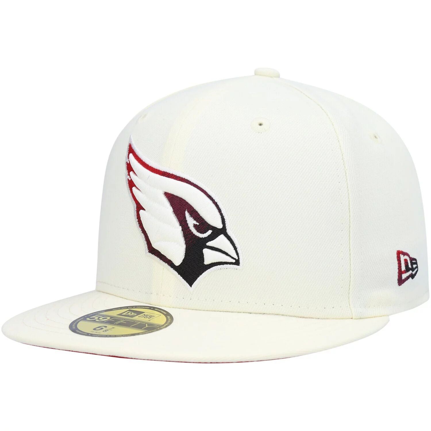 

Мужская облегающая шляпа New Era Cream Arizona Cardinals Chrome Dim 59FIFTY