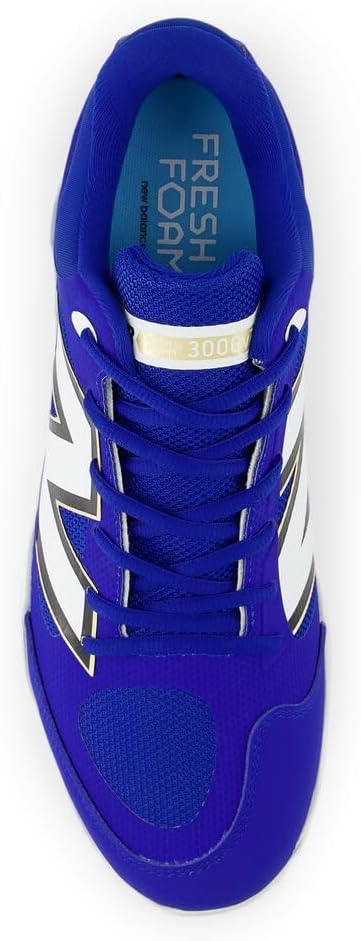 Мужские бейсбольные кроссовки New Balance Fresh Foam 3000 V7, Mercury Red/Gold, размер 6.5 M, Team Royal/White — фото 4
