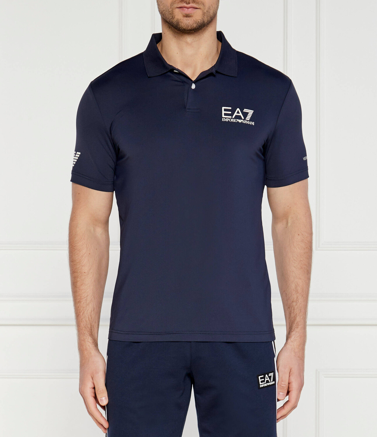 

Поло EA7 Regular Fit, темно-синий