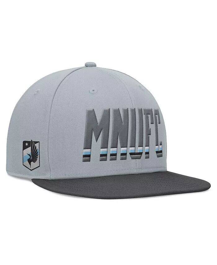 

Мужская серая бейсболка Minnesota United FC Smoke Snapback Fanatics