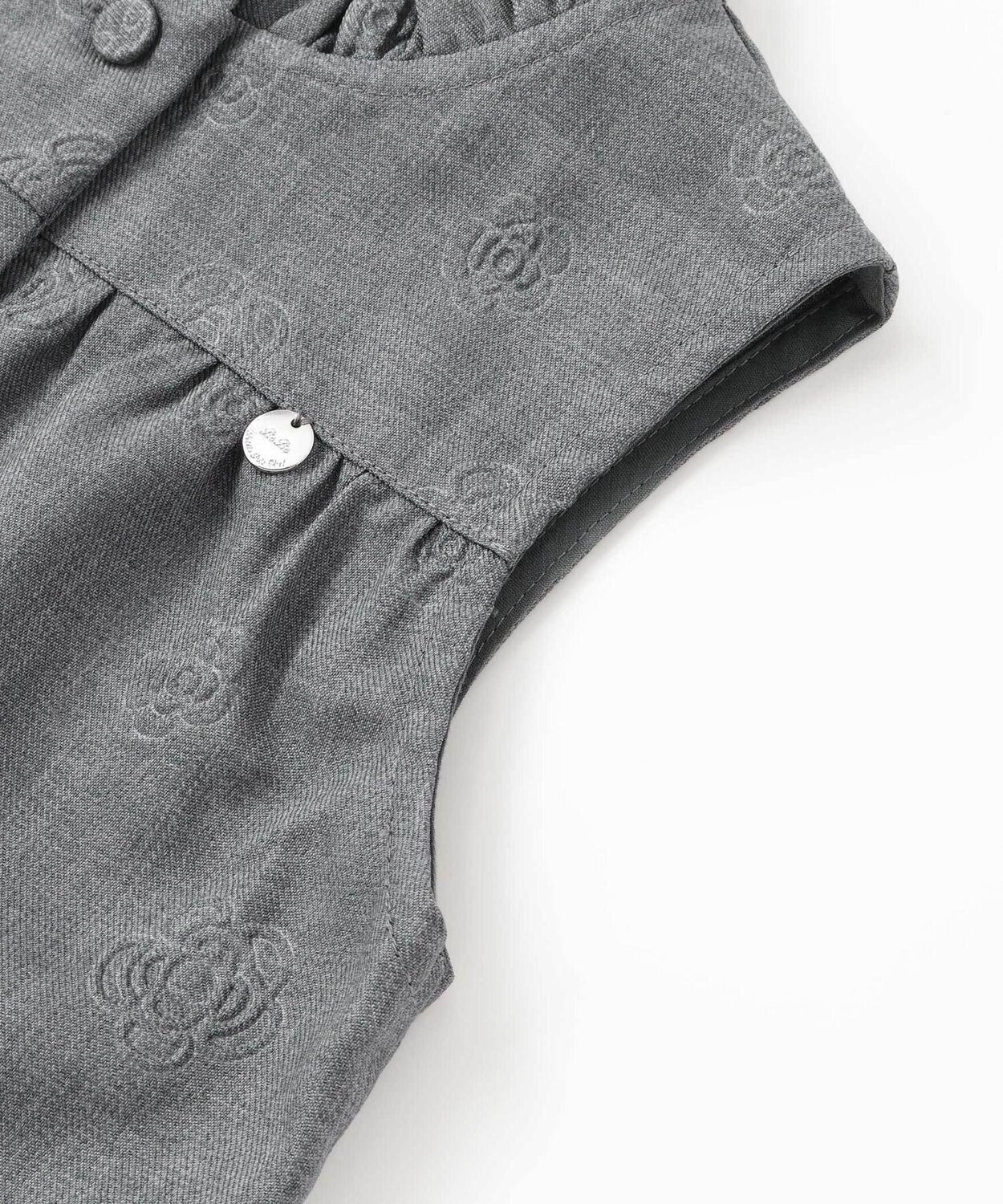 Комплект из жилета и шорт с тисненым цветочным принтом (95–150 см) BeBe Petits Pois Vert, Black