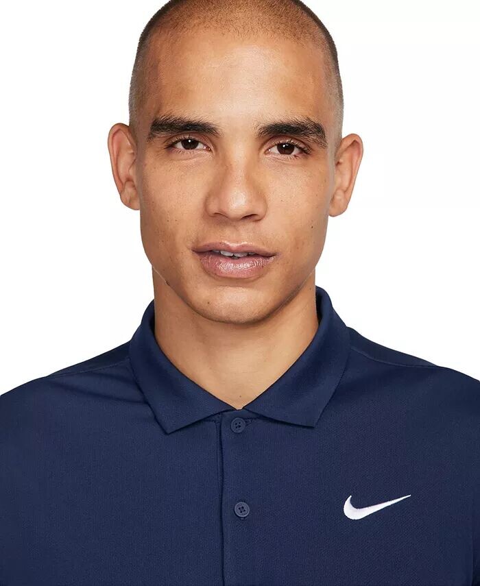 Мужская рубашка-поло для гольфа свободного кроя Core Dri-FIT с короткими рукавами Nike, синий — фото 3