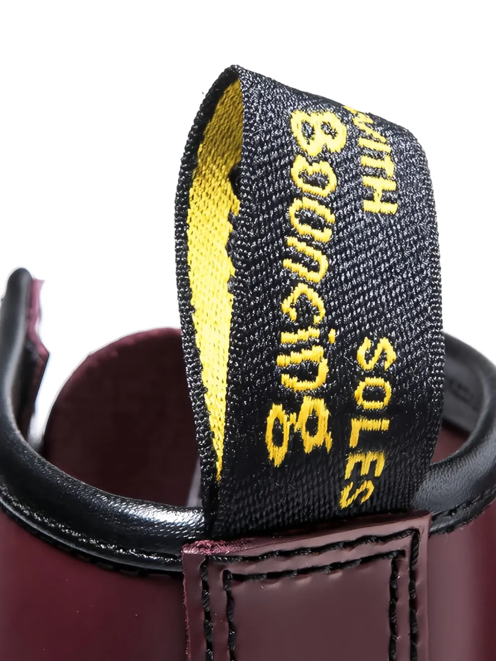 Мужские ботинки Dr. Martens на шнуровке кожаные, бордовый — фото 4