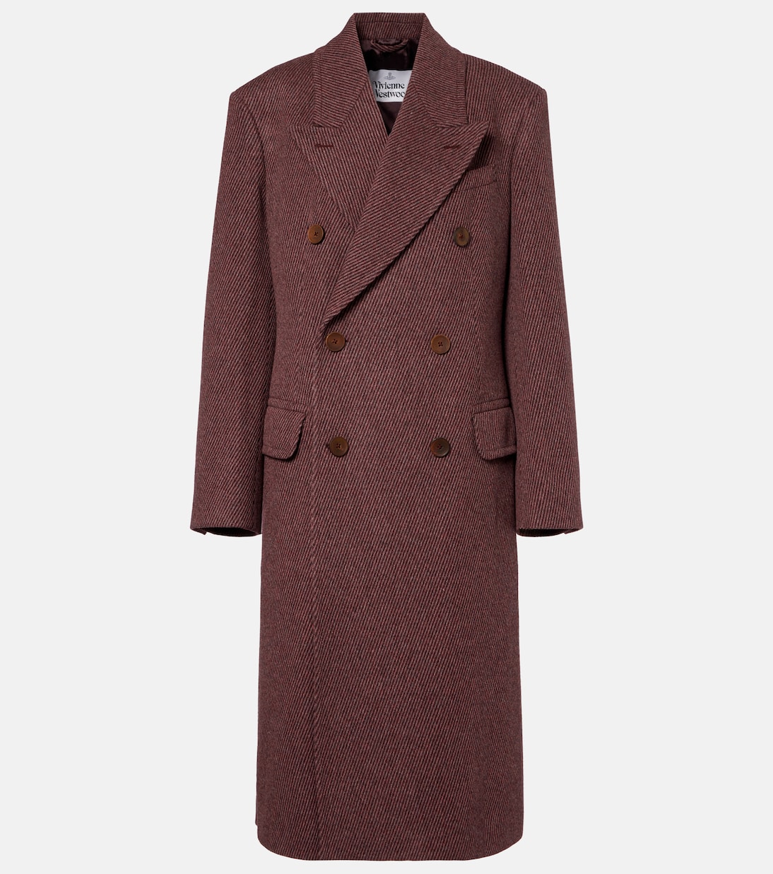 

Шерстяное пальто Winston из твила Vivienne Westwood, Plum