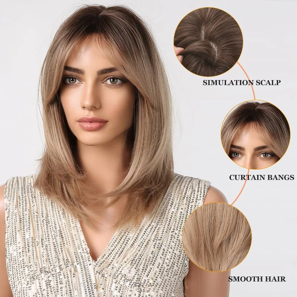 Женский короткий прямой парик-каре «Ombre Blonde Bob» от Esmee Esmee, 2-Ombre Blonde — фото 3