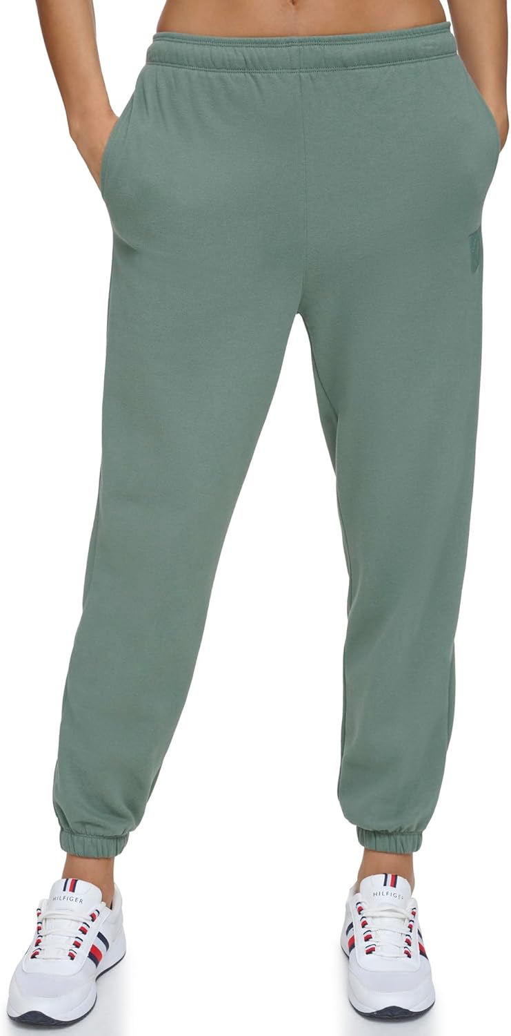

Женские флисовые джоггеры с монохромной нашивкой-логотипом Tommy Hilfiger, Basil