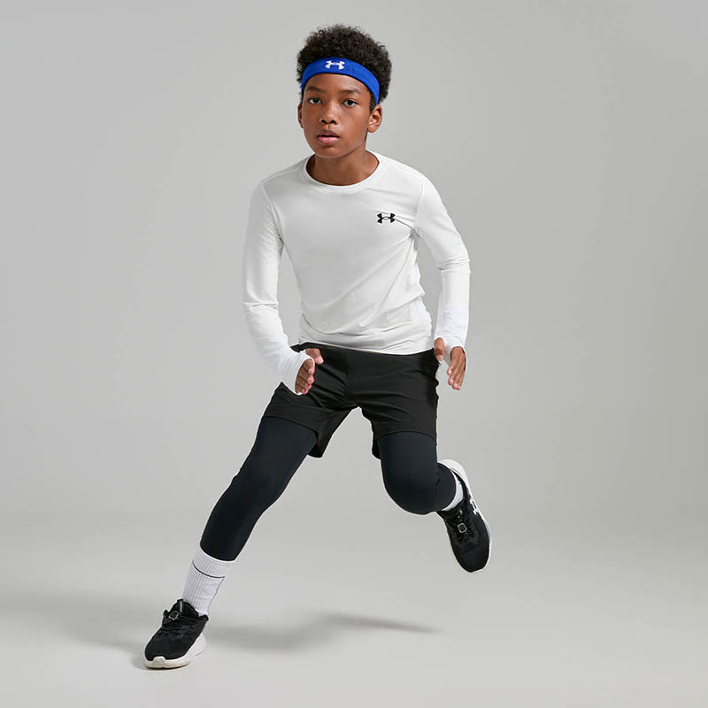 Тонкие леггинсы для начальной школы Under Armour, черный — фото 4