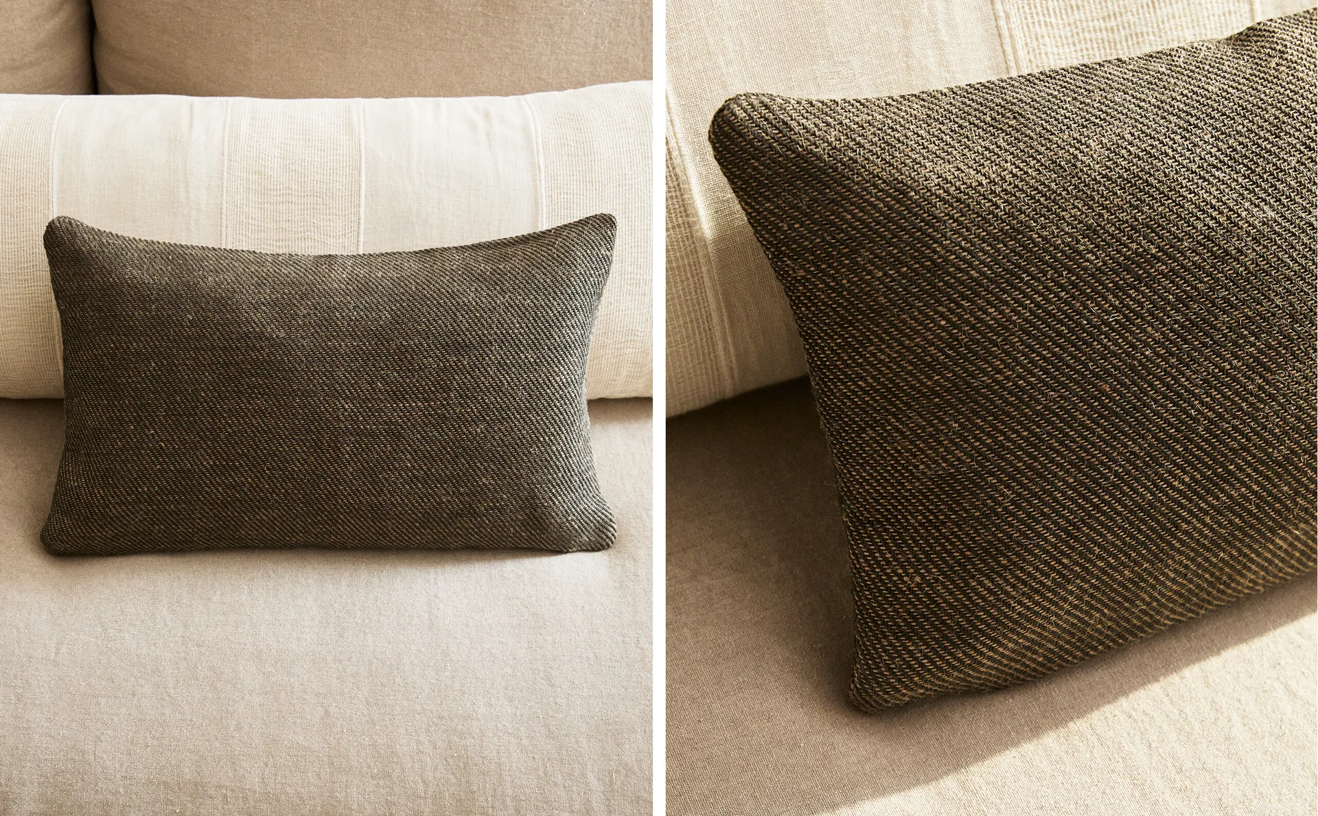 

Полосатый чехол на подушку Zara Home, черный