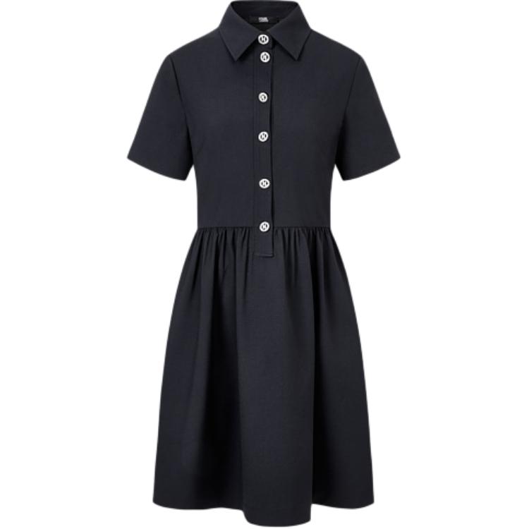 

Платье с короткими рукавами KARL LAGERFELD женское черное KARL LAGERFELD/Karl Lagerfeld Jeans, черный