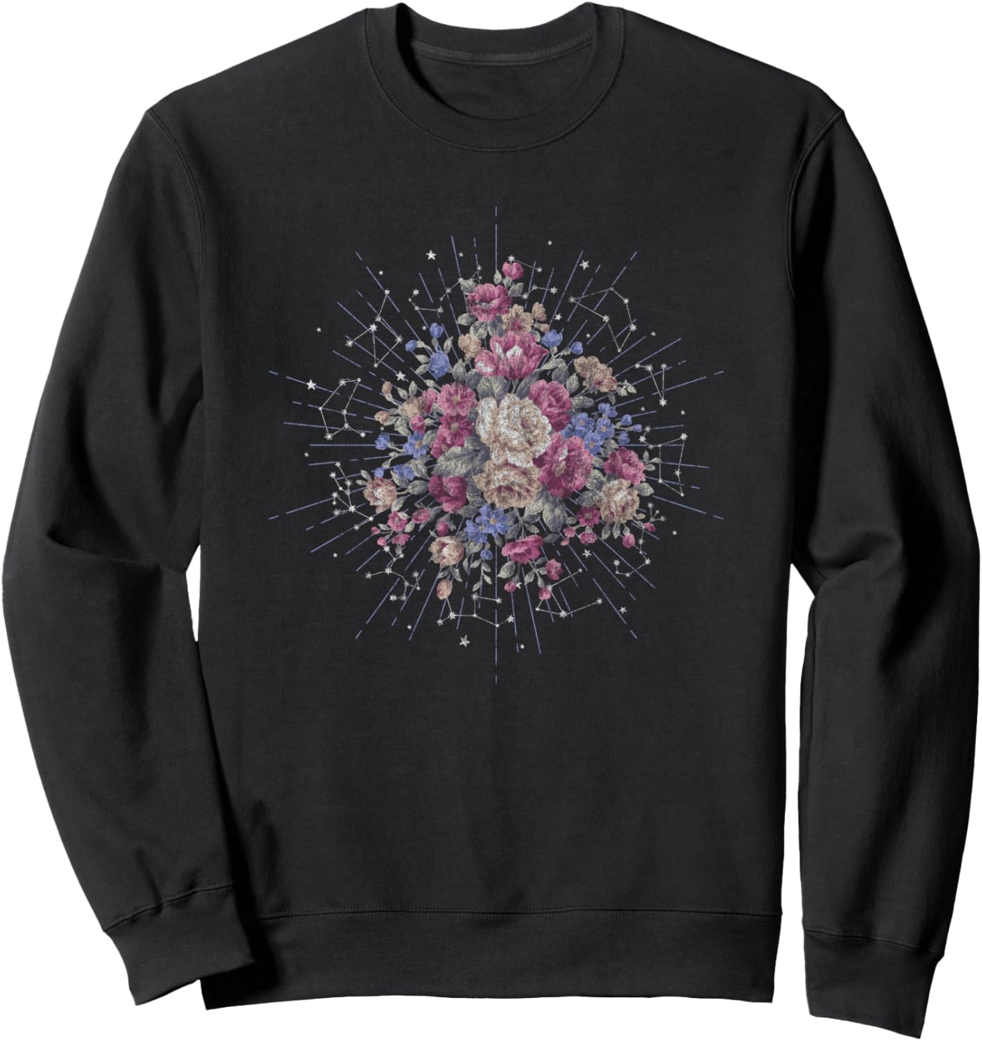 

Толстовка с небесным цветочным букетом Trendy Apparel, черный