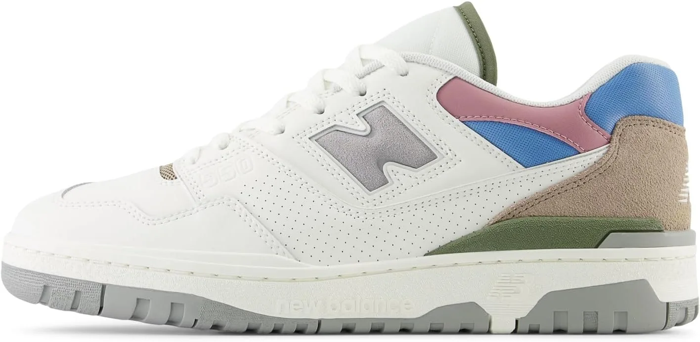 Кроссовки New Balance Scarpa Lifestyle - кожа, текстиль, белый/синий/бежевый — фото 3