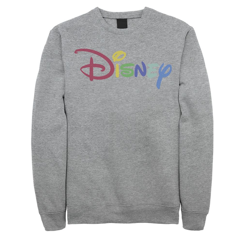 

Мужской свитшот Disney's с логотипом Disney Rainbow Licensed Character, цвет Athletic Heather