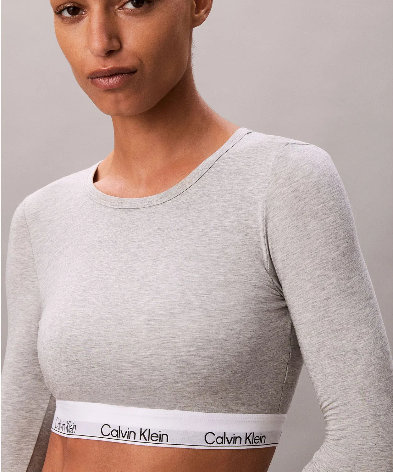 Бралетт с длинным рукавом Icon Cotton Calvin Klein, черный — фото 2