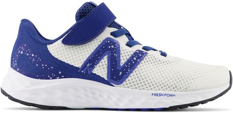 Кроссовки New Balance Unisex-Child Fresh Foam Arishi V4 с шнуровкой, белый/синий — фото 3