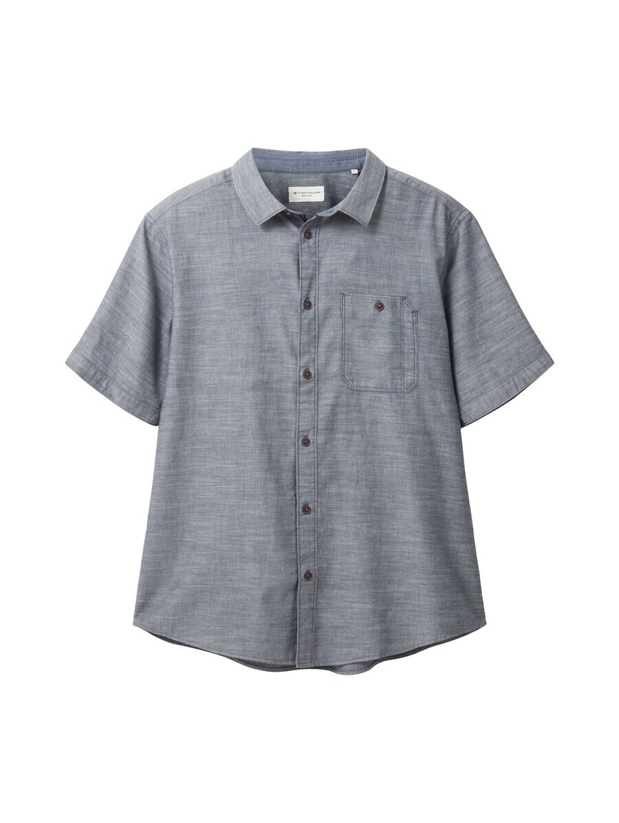 

Повседневная рубашка TOM TAILOR Regular fit Button Up Shirt, дымно-синий