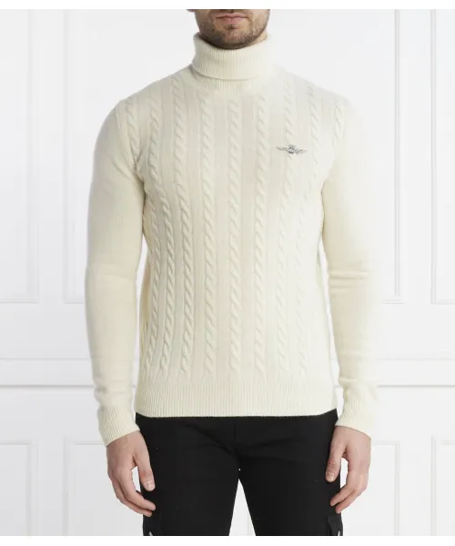 

Шерстяная водолазка Regular fit Aeronautica Militare, бежевый