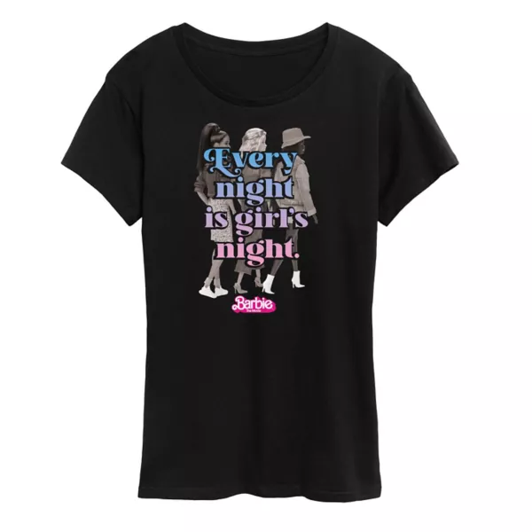 

Женская футболка с принтом "Девичник" The Movie Girls Night Barbie, черный