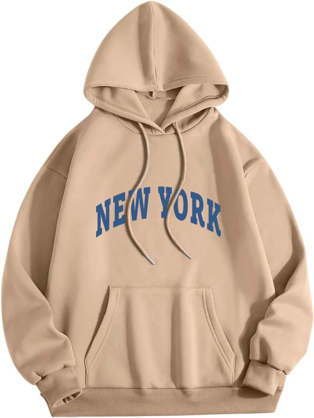 

Нью-Йорк худи с капюшоном и принтом, мужское, Solid Pullover Sweatshirts, Long Sleeve, Drawstring, Plus Size