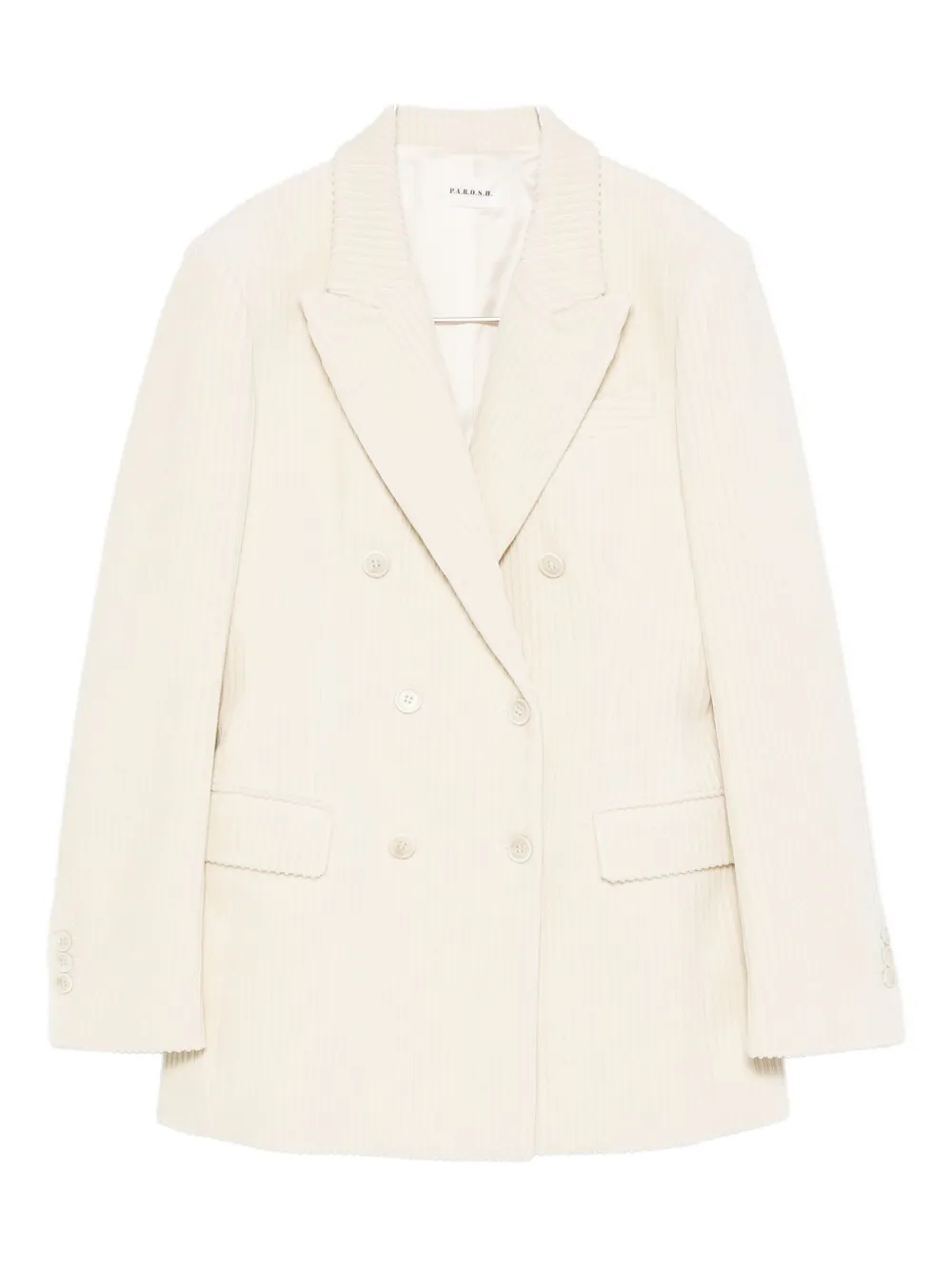 

Двубортный пиджак P.A.R.O.S.H., нейтральный