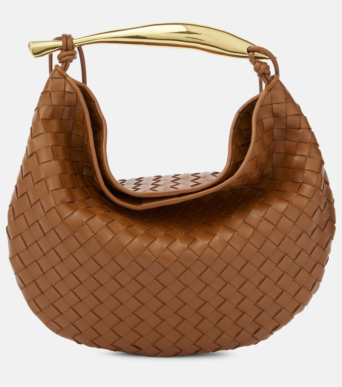 

Кожаная сумка через плечо sardine среднего размера Bottega Veneta, коричневый